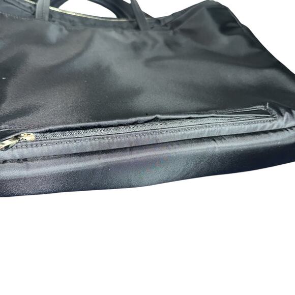 Knomo London Hanover Black Nylon Leather 14” Laptop Briefcase Bag Work Travel